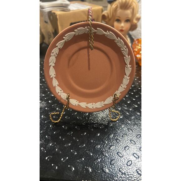 Wedgwood Tea Cup, Saucer and Stand - Rare Terracota Color